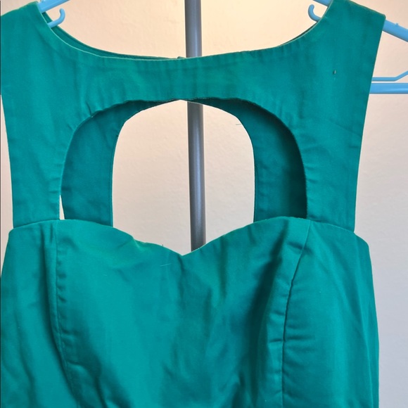 Vintage Circle forest green dress 1950s style - Picture 4 of 6